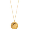 Vintage Coin Pendant Necklace - gold plated
