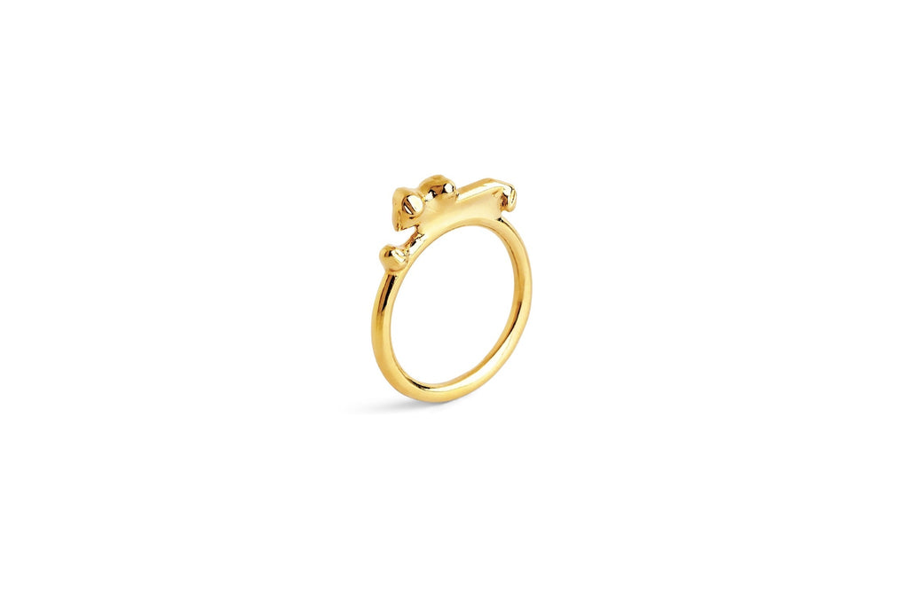 Bud Cluster Ring - gold plated