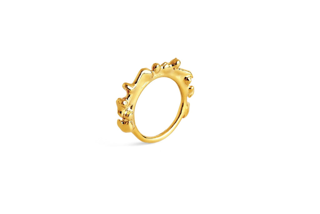 Crown Band Ring - gold plated