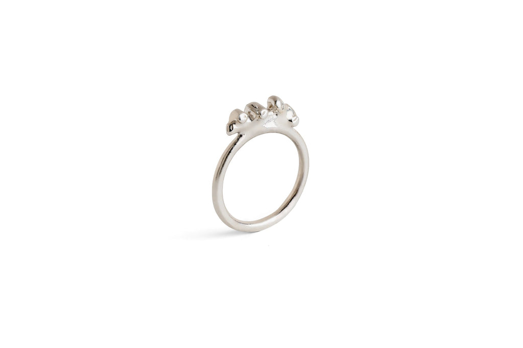Cluster Crown Ring - sterling silver