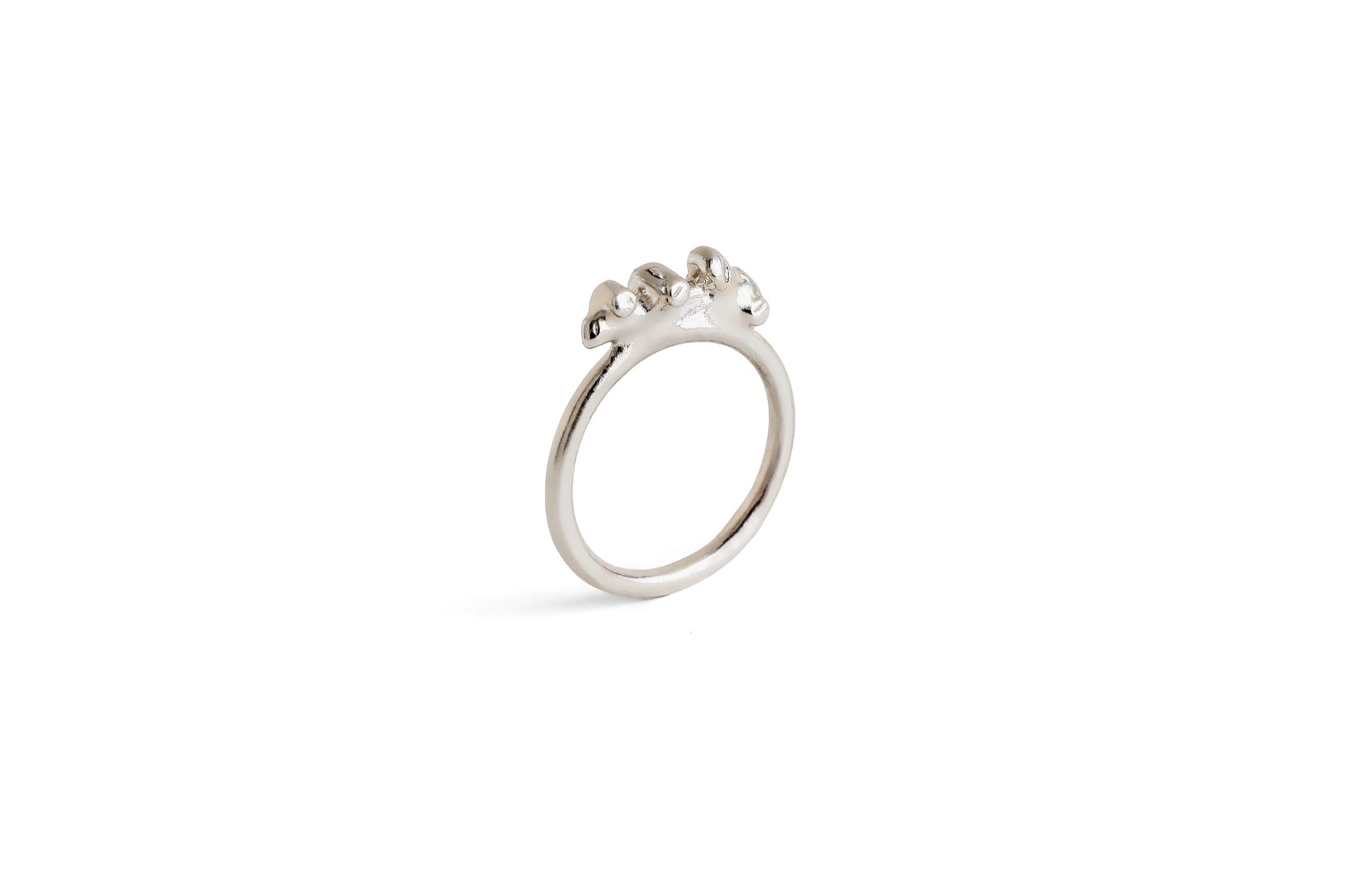 Cluster Crown Ring - sterling silver