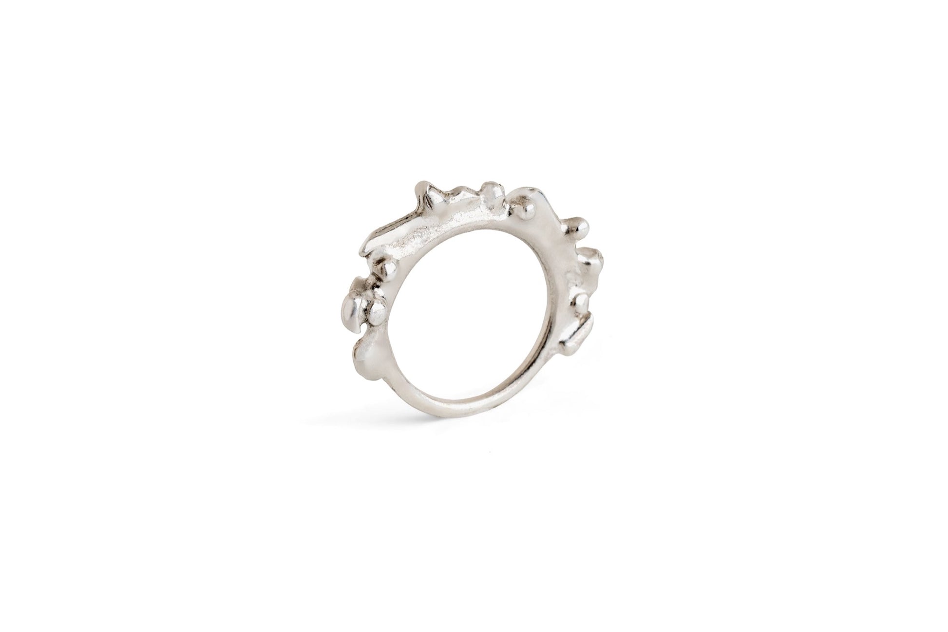 Crown Band Ring - sterling silver