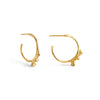Beaded Hoop Earrings Small - gold plated