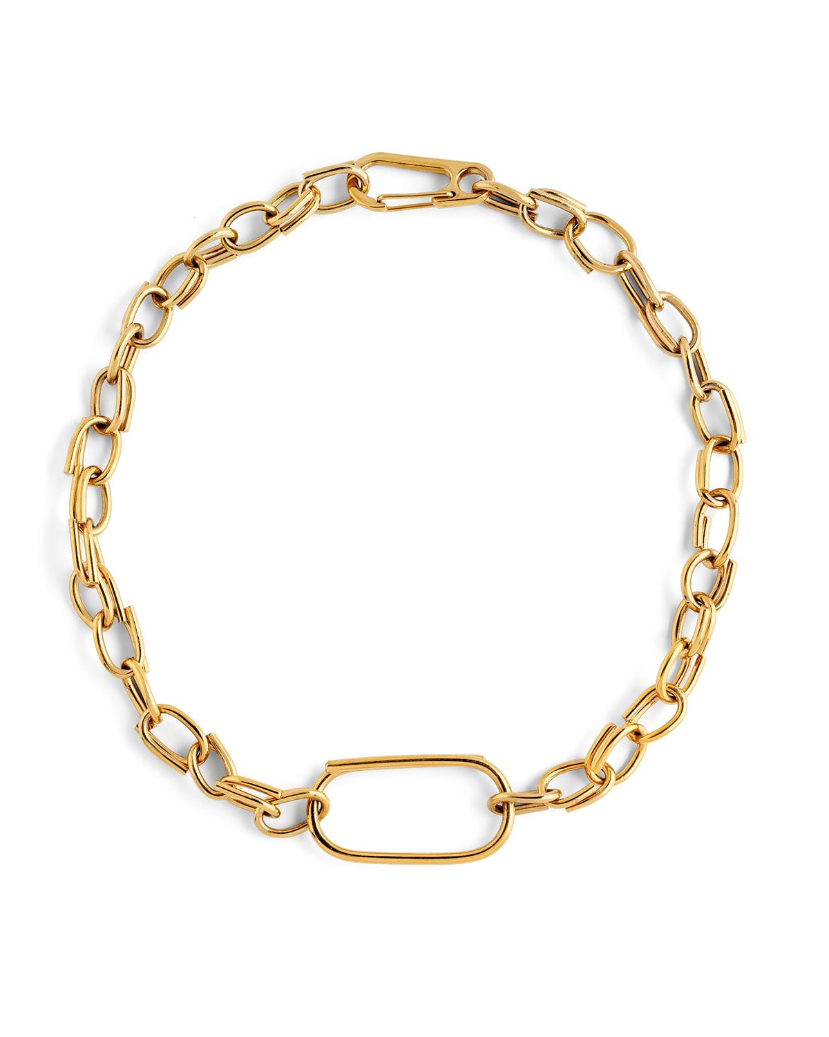 Paperclip Cable Chain Bracelet - gold plated