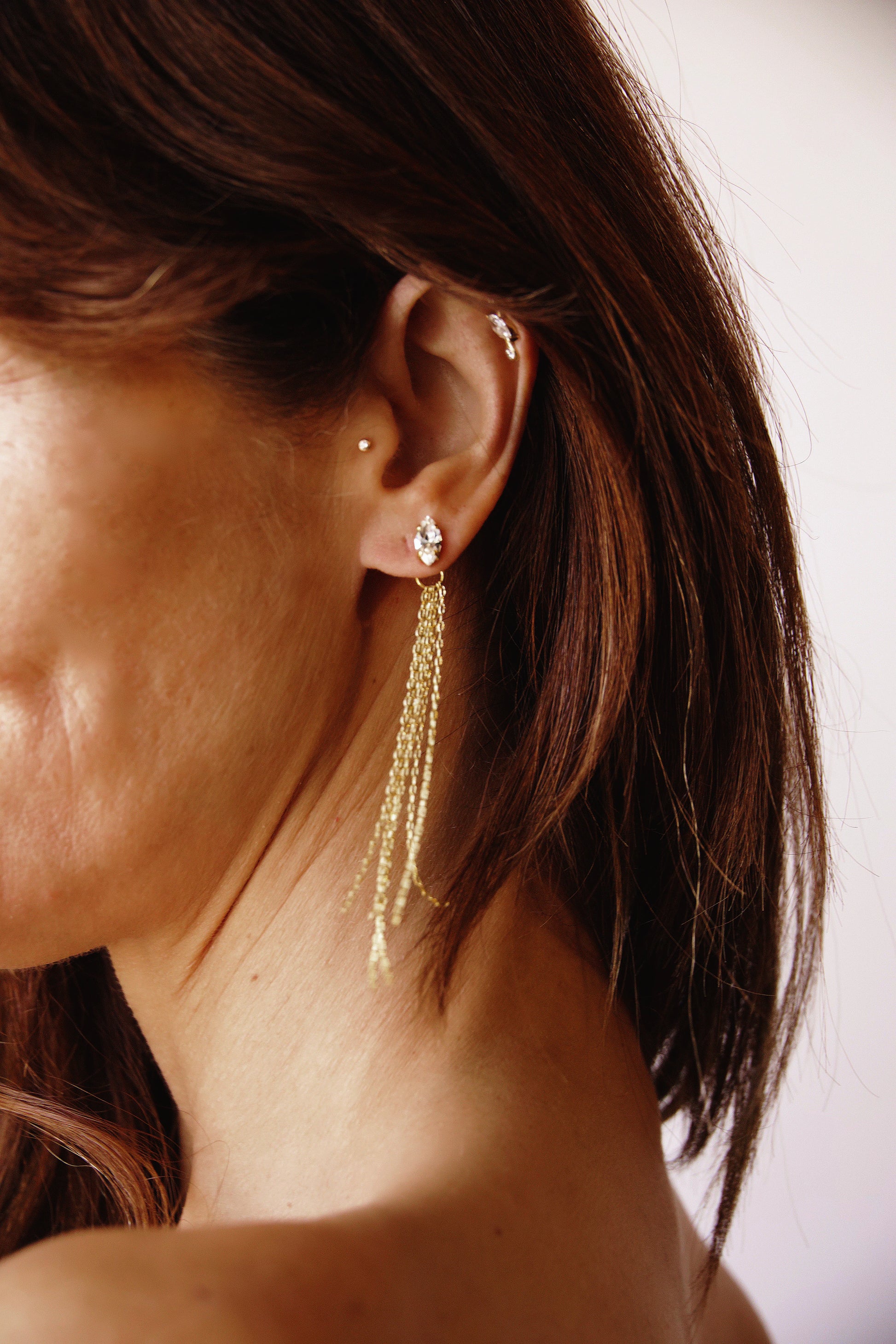 Crystal Tassel Earring (Single) — campaign image