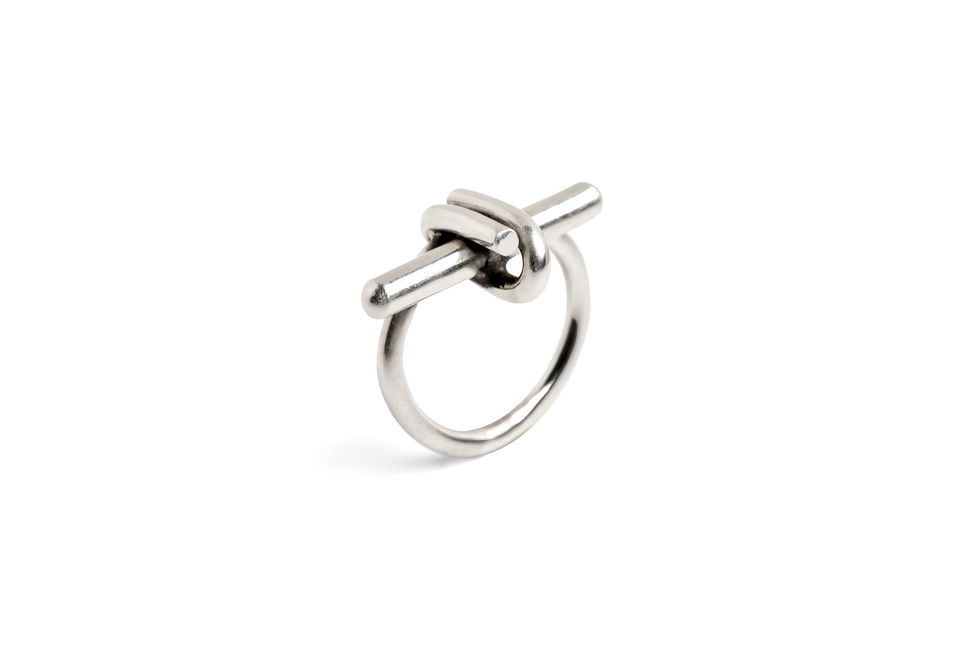 Linked Theory T-bar Sterling Silver Ring - ring band by Noritamy