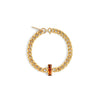 Cognac Drop Curb Bracelet - gold plated