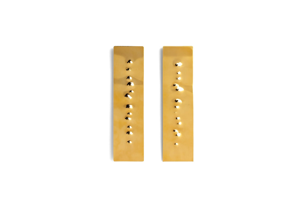 Embossed Rectangle Earrings