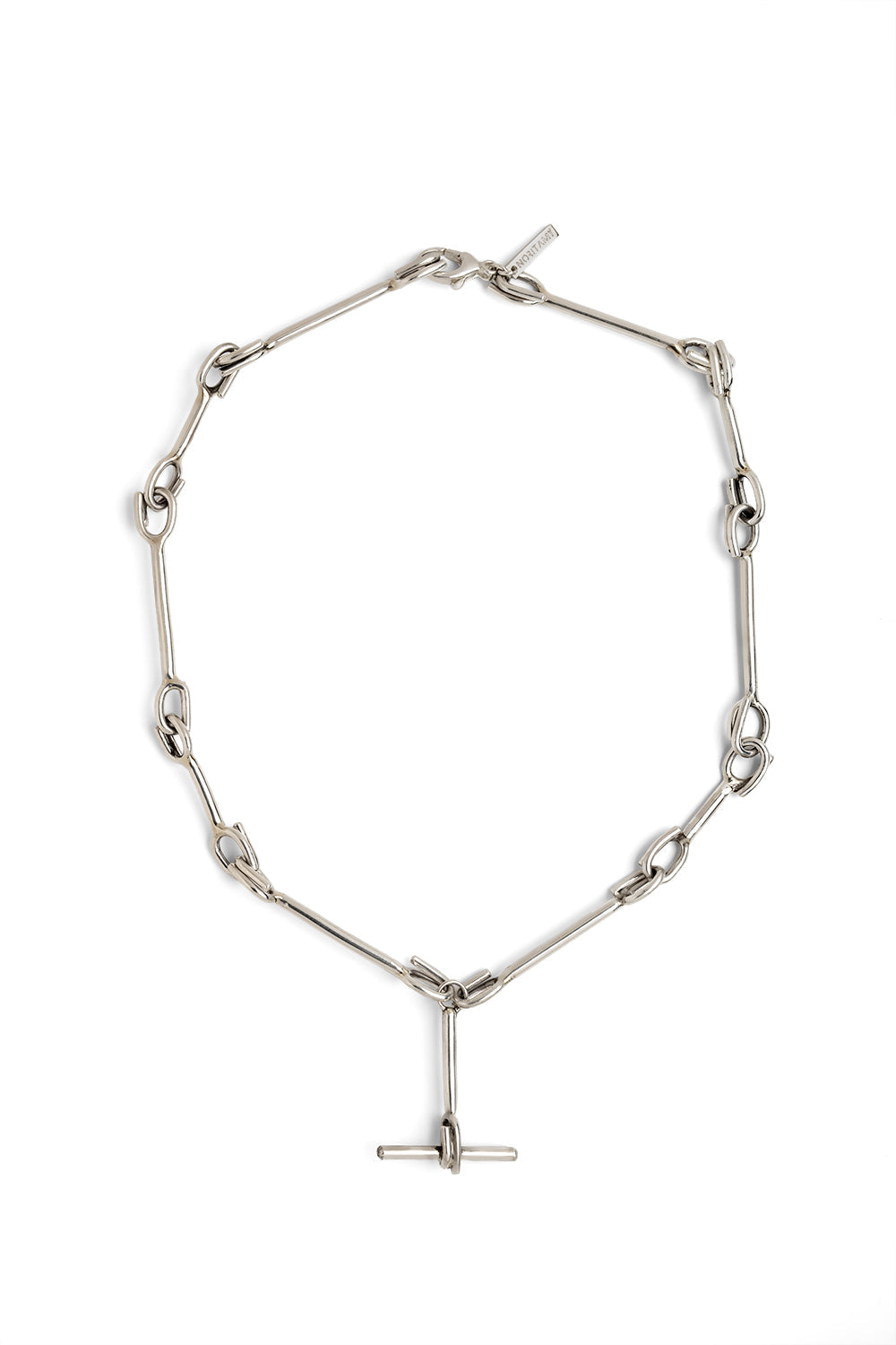 Linked Theory T-Bar Necklace Sterling Silver