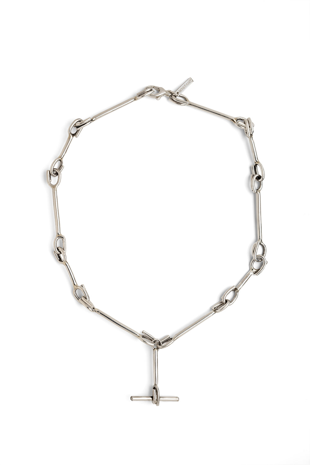 Linked Theory T-Bar Necklace Sterling Silver
