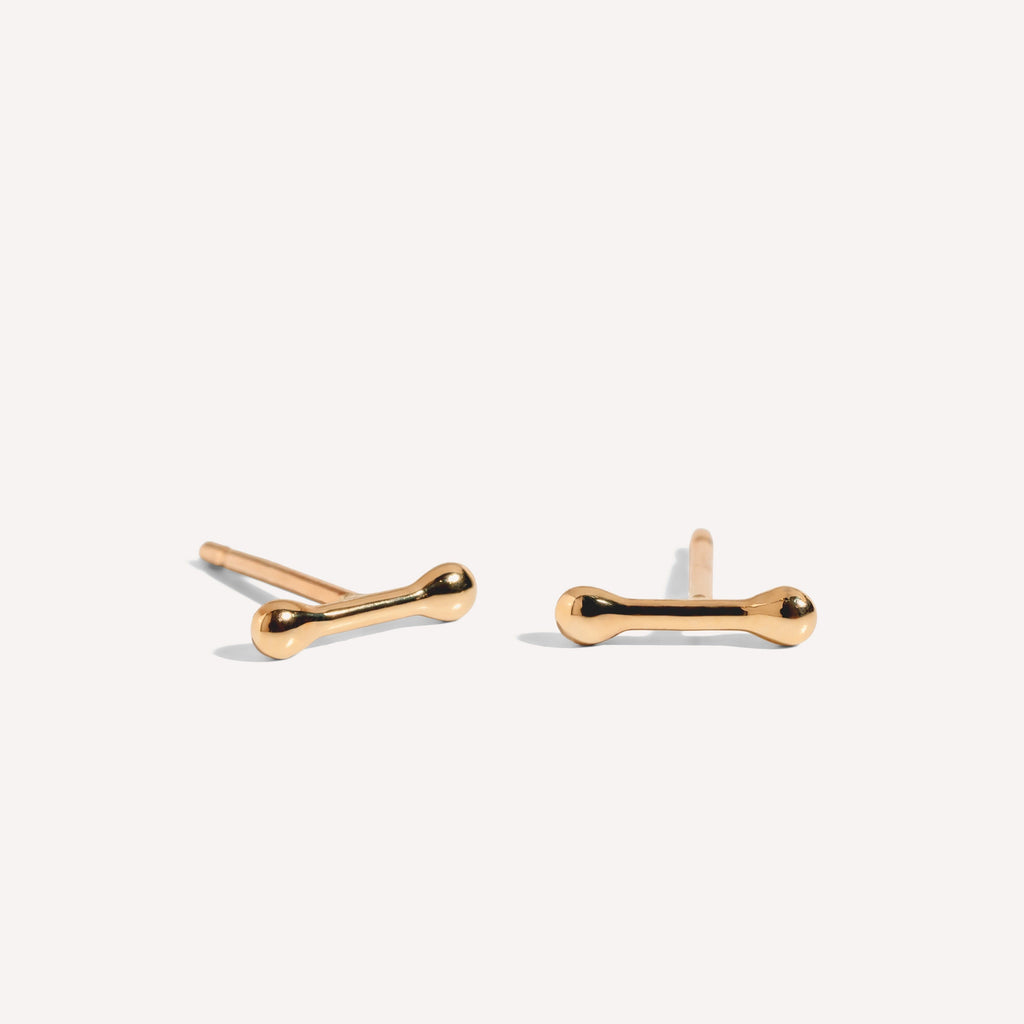 14K Bar Studs