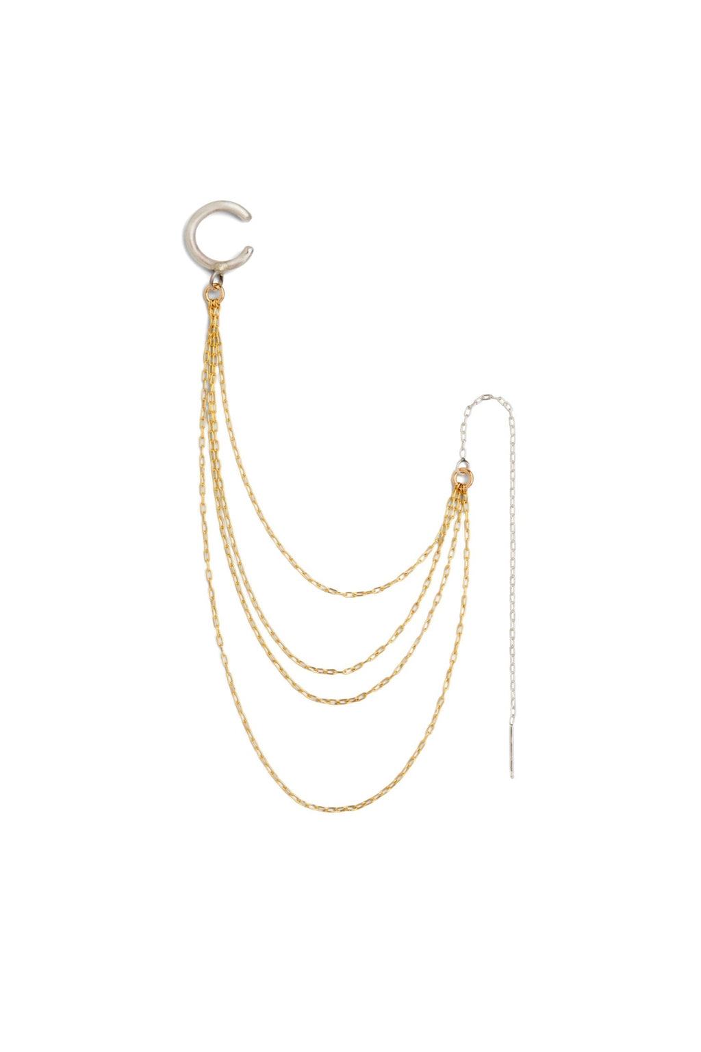 Multi Chain Earring & Ear Cuff - ear cuffs by Noritamy