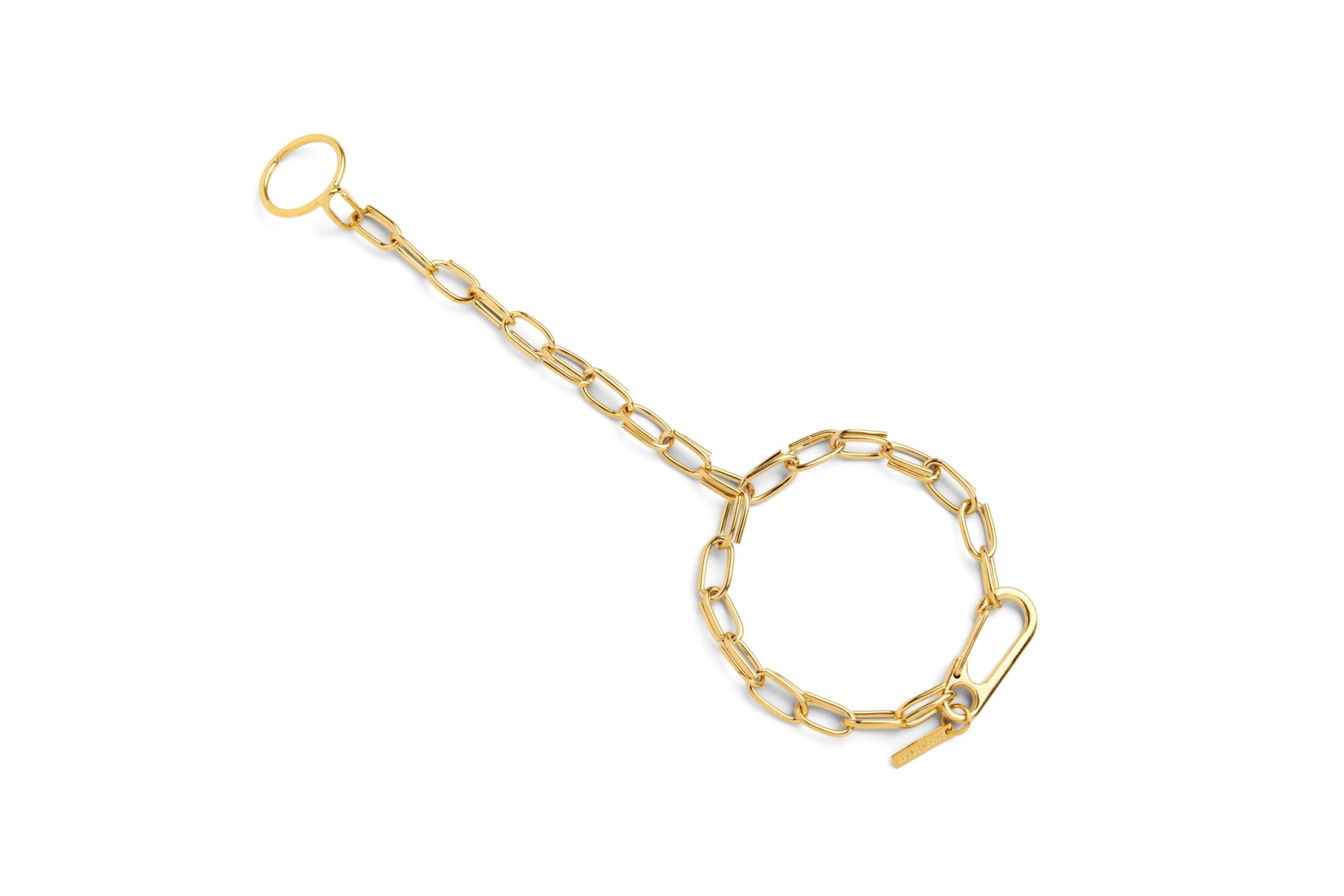 Handmade gold plated links chain bracelet