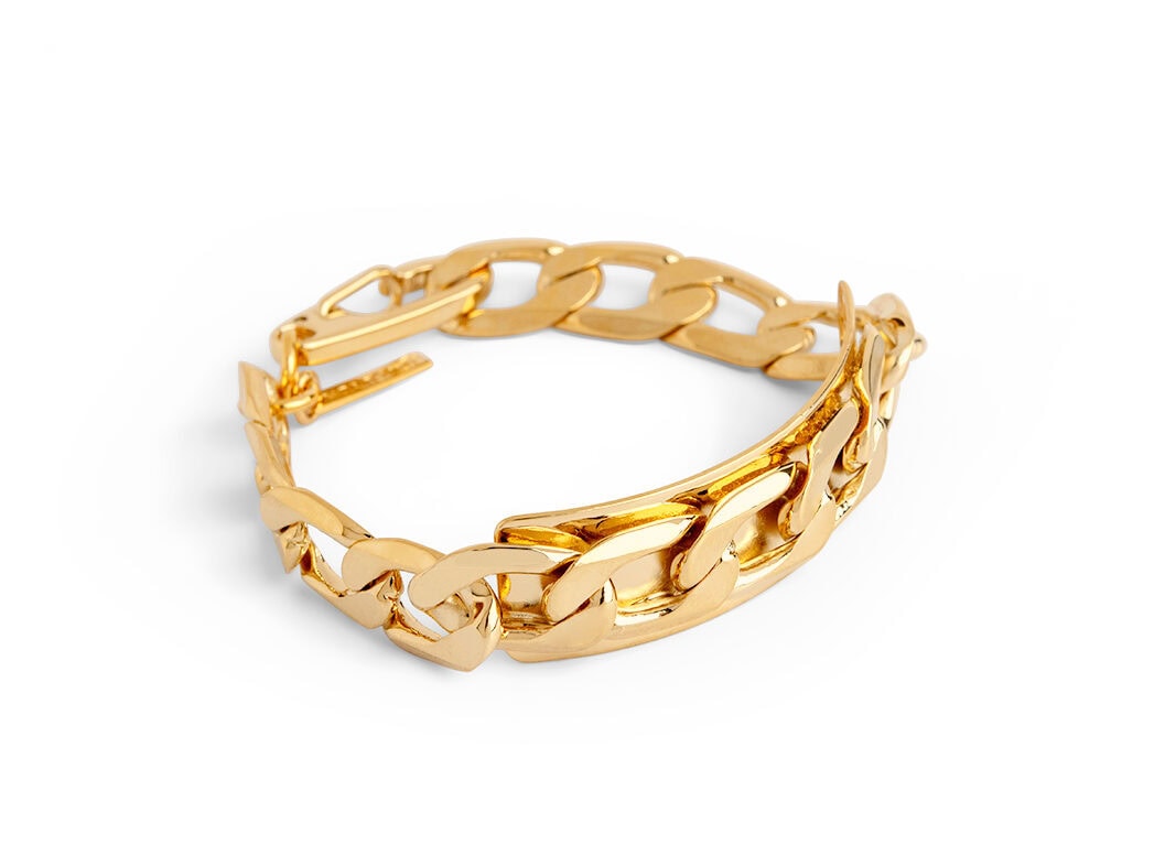 Narrow Cuban Links & Shackle Bracelet