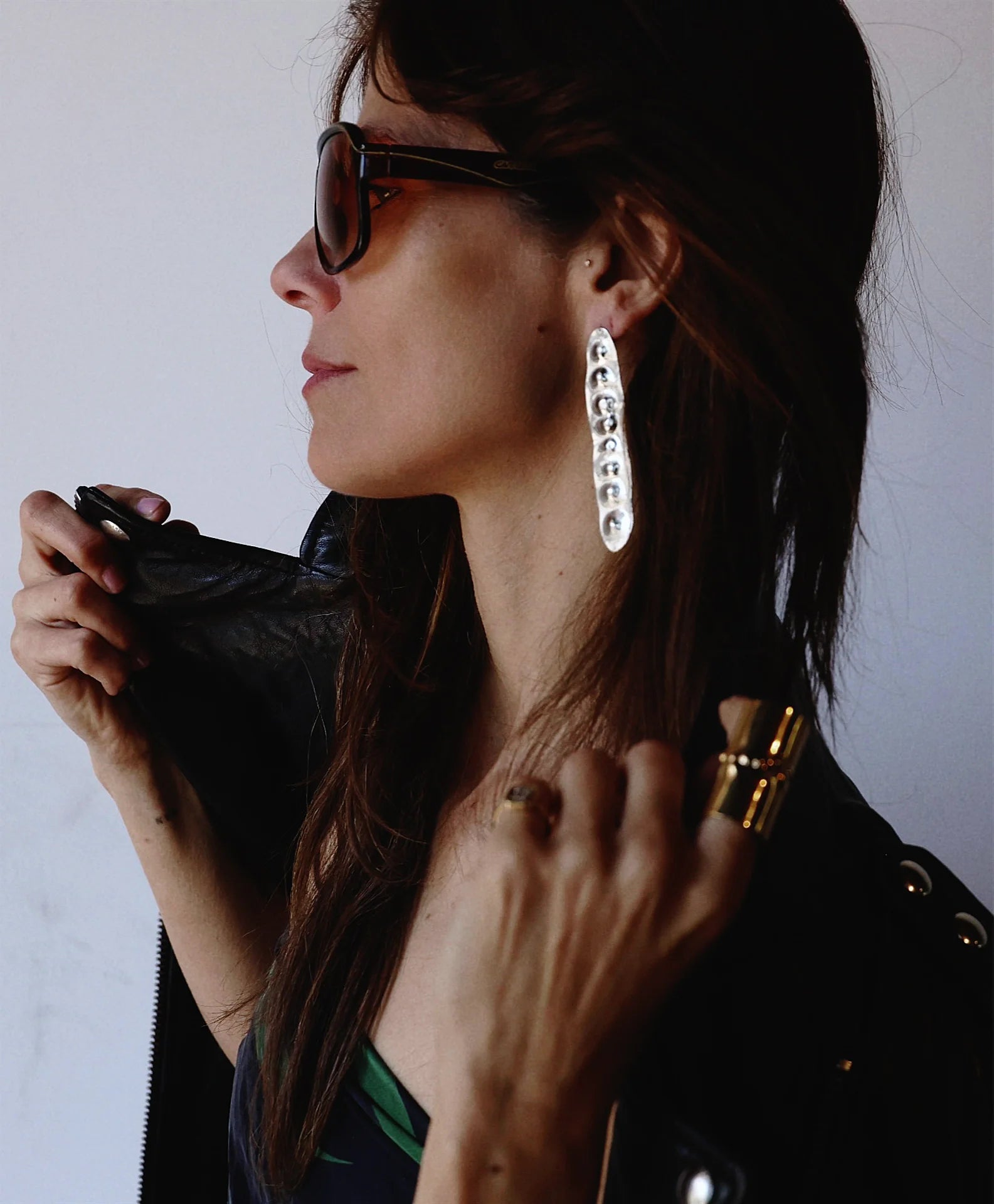 Embossed Earrings — campaign image