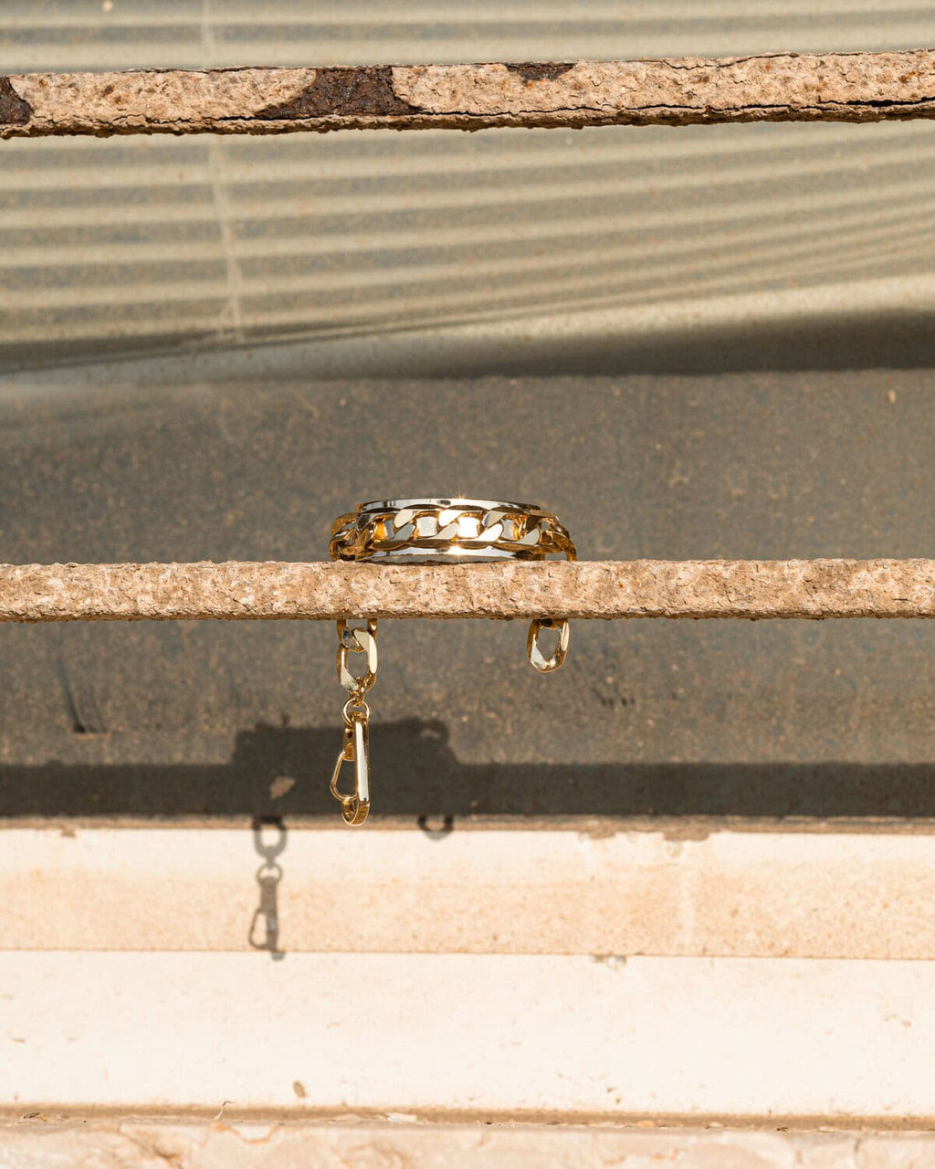 Narrow Cuban Links & Shackle Bracelet