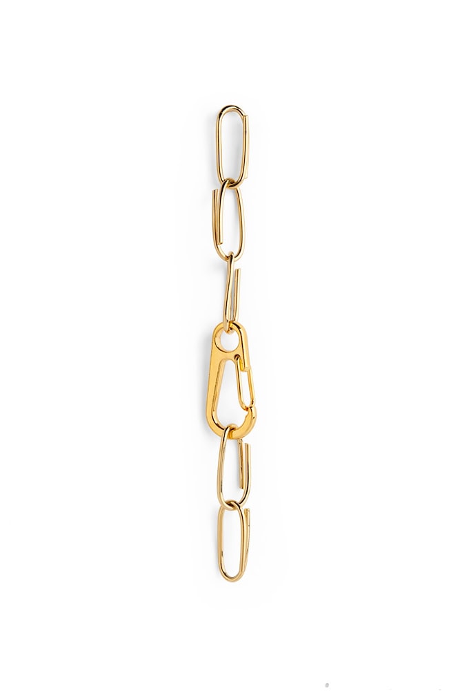 Oval Links Earring With Carabiner (Single)
