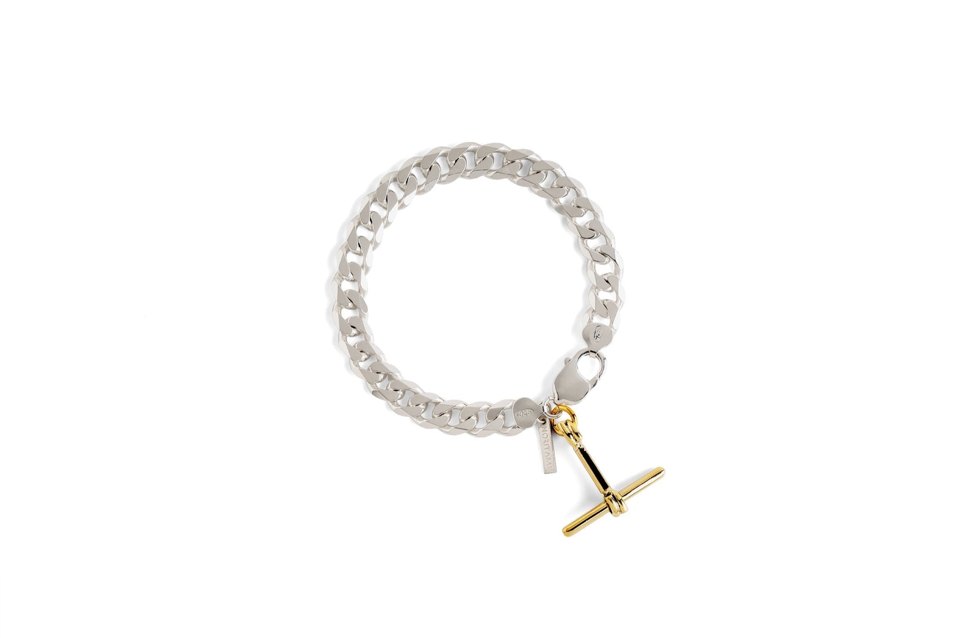 Wind Curb Bracelet with T-Bar - chain bracelet by Noritamy