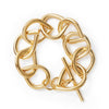 Handmade gold plated drop links chain bracelet with brass base