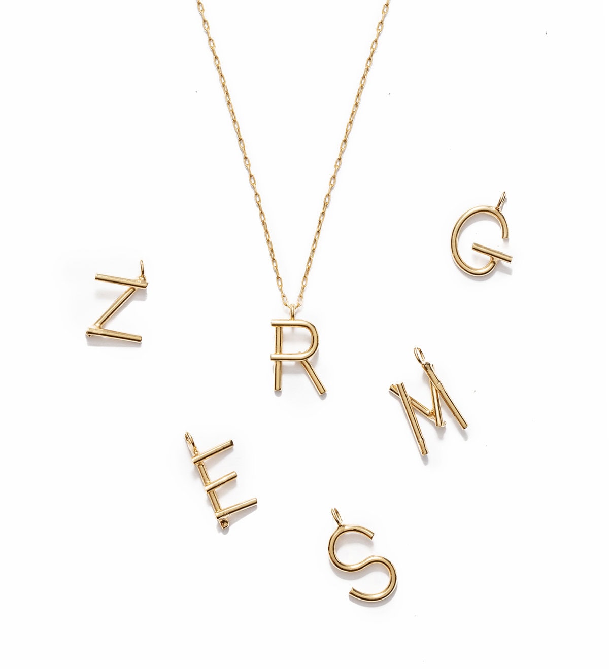 Initials Necklace  Sterling Silver