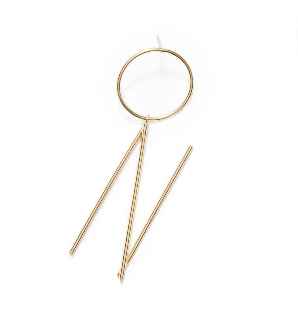 Initials Earring Silver