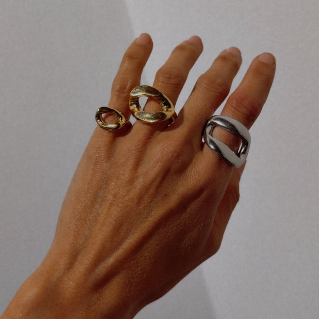 Chunky Chain Ring - statement ring by Noritamy
