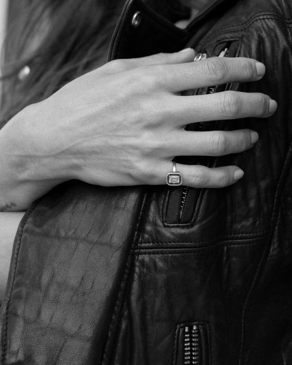 Octagon Pinky Diamond Ring 14K - campaign image