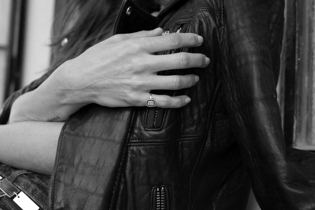 Octagon Pinky Diamond Ring 14K — campaign image
