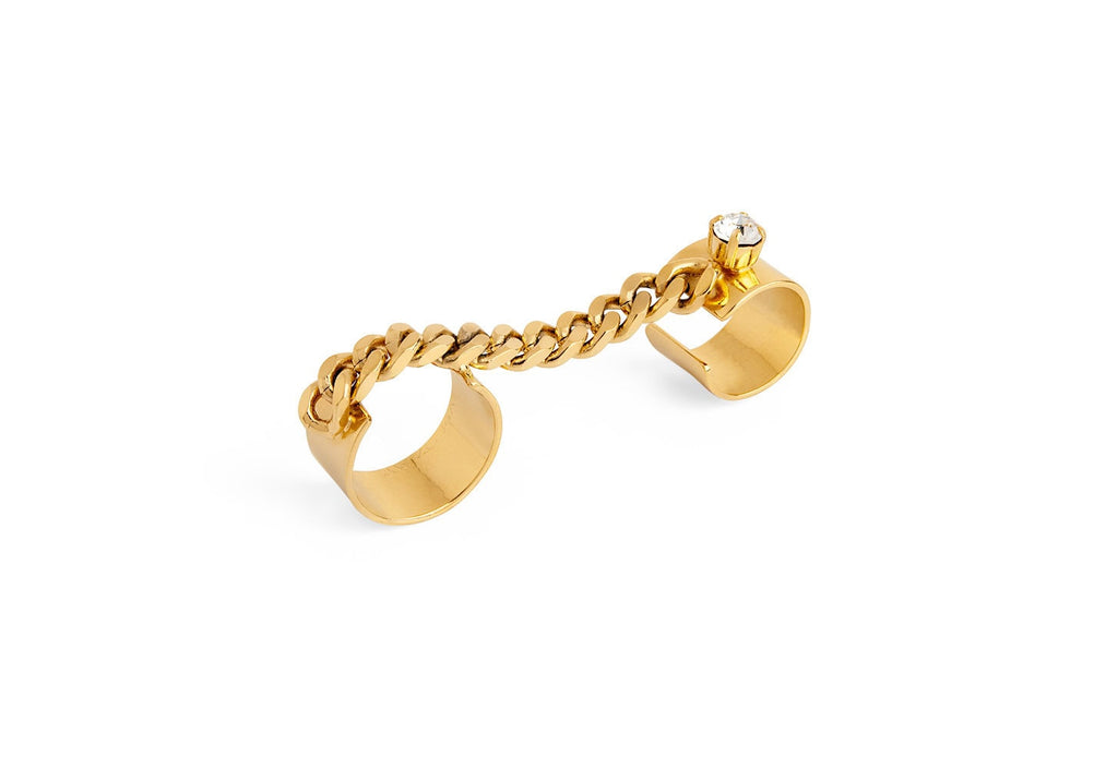 2 Finger Cuban Links Ring