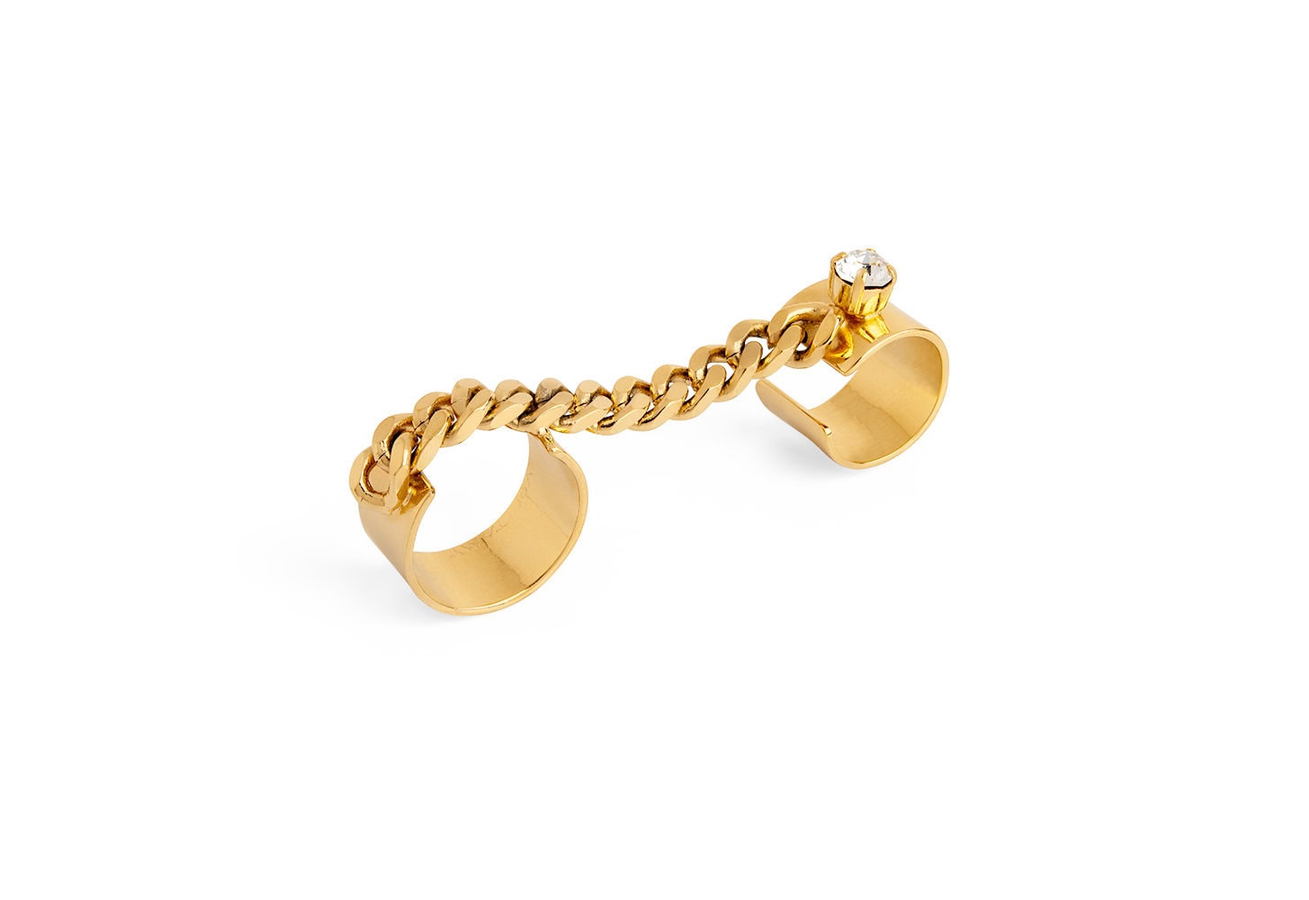 2 Finger Cuban Links Ring