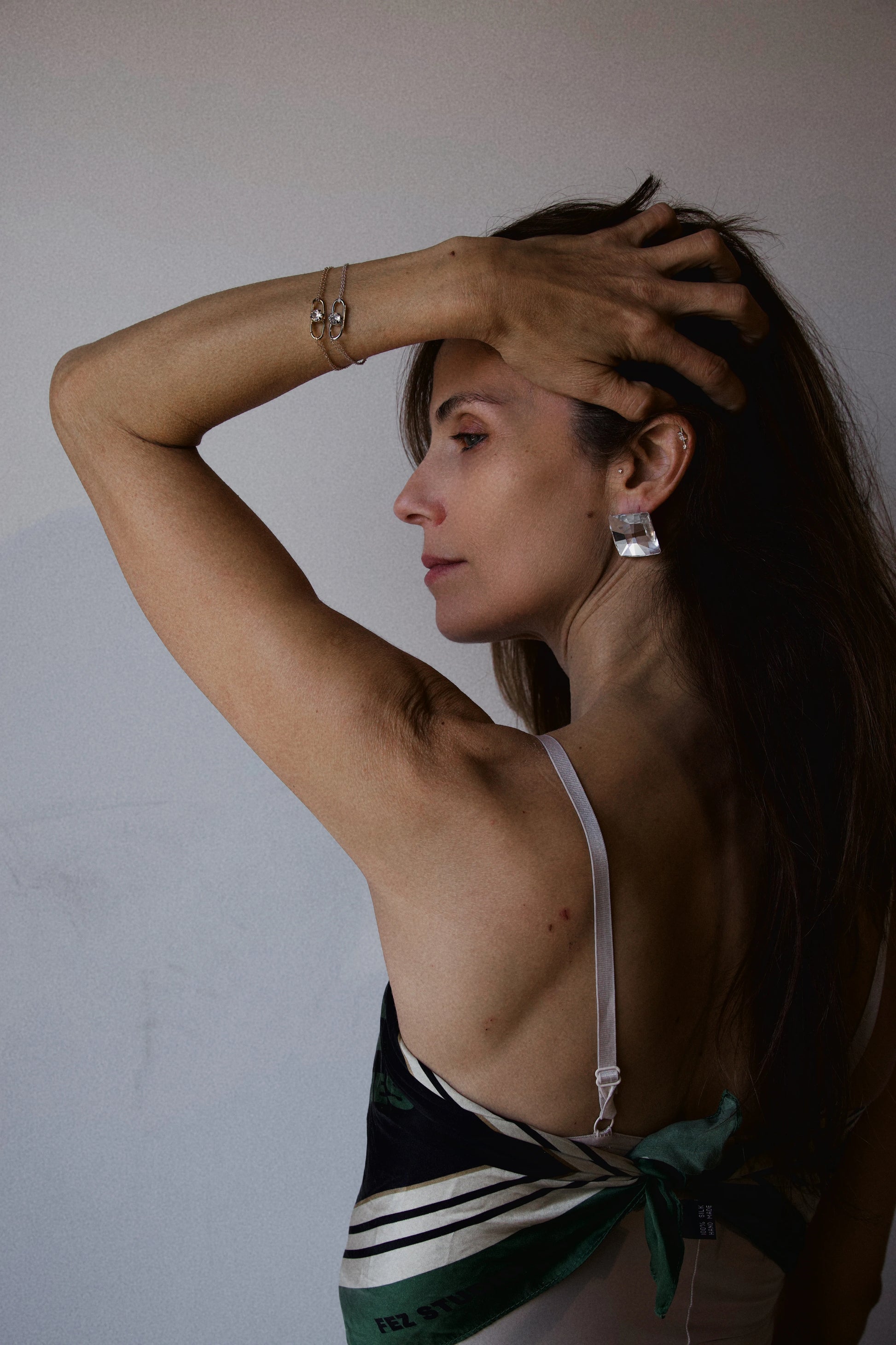 Square Crystal Earrings — campaign image