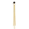 Black Crystal Tassel Earring (single)