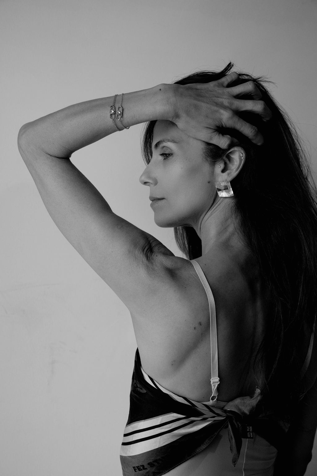 Square Crystal Earrings — campaign image