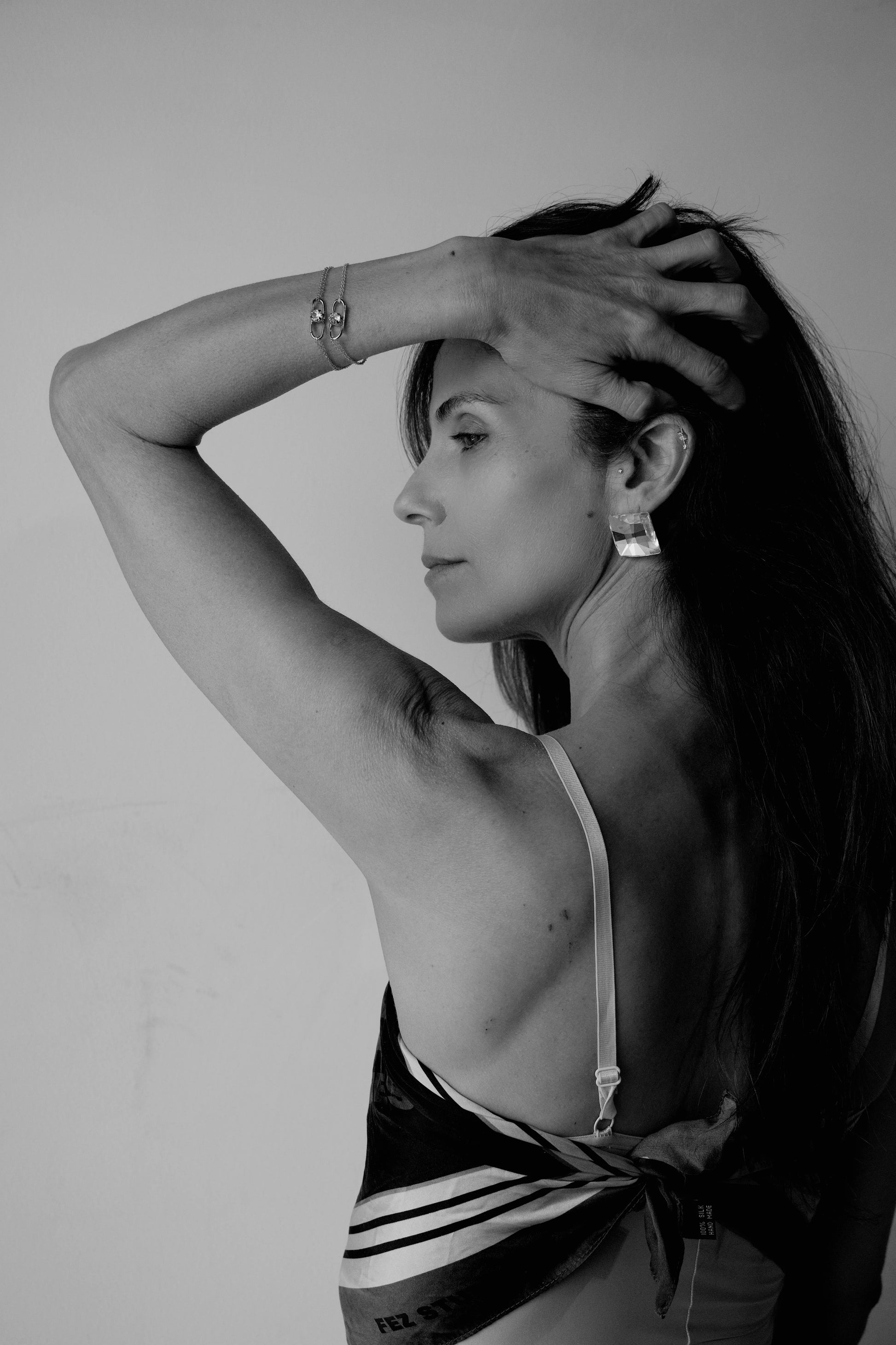 Square Crystal Earrings — campaign image