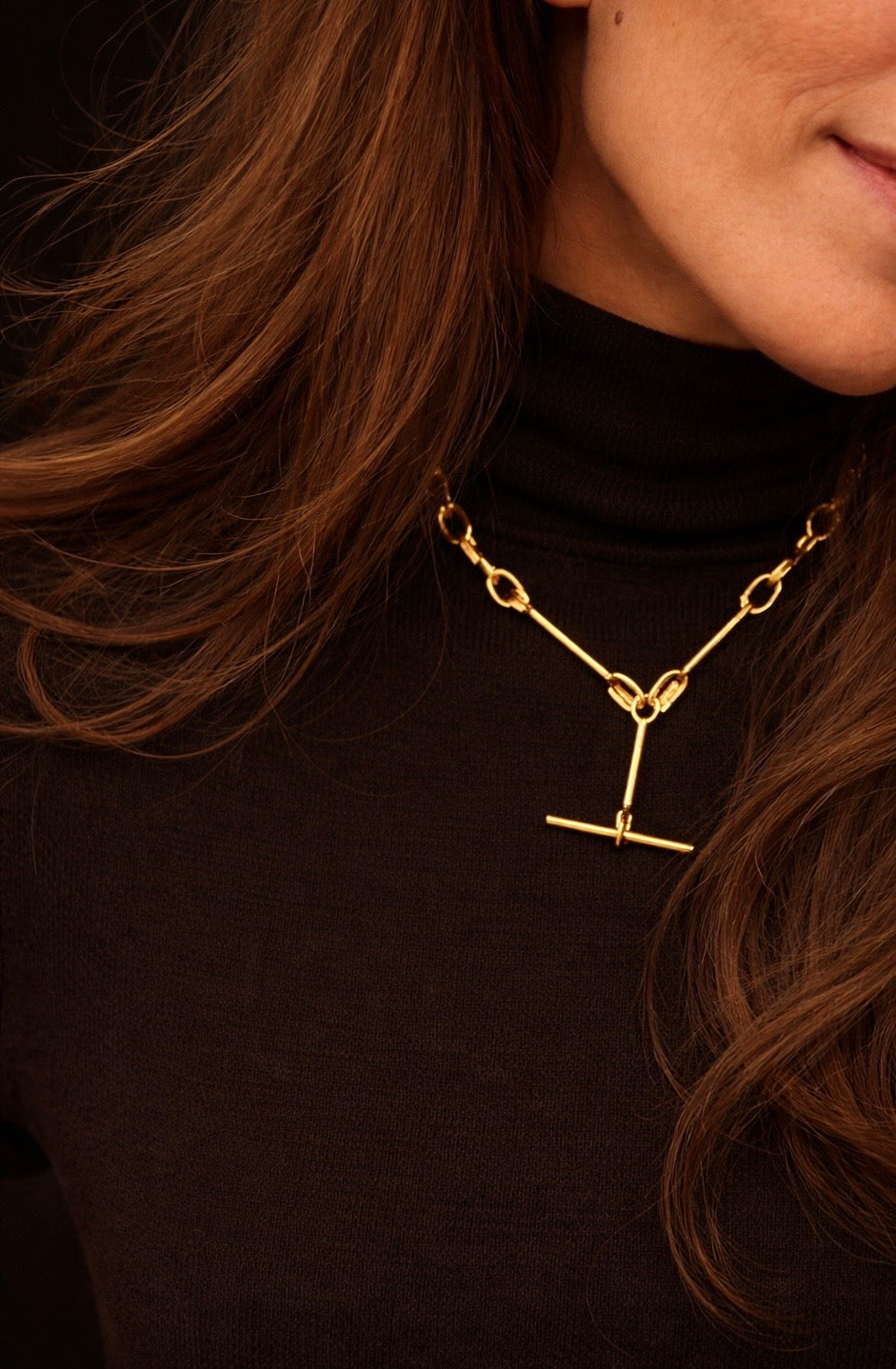 Linked Theory T-Bar Necklace