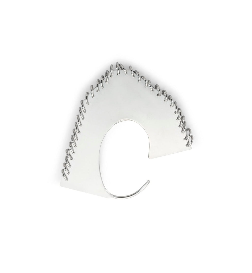 Handmade gold plated geometric pierced ear cuff