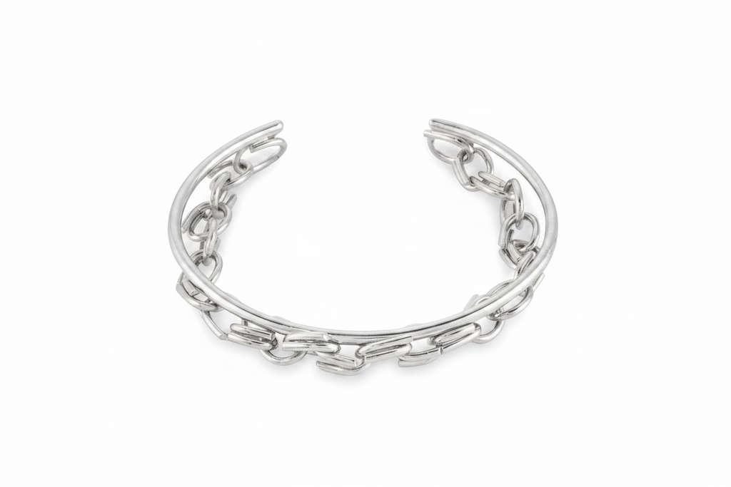 Double Cuff  Chain Bracelet, bracelet by Noritamy, view 2