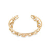 Double Cuff Oval Chain Bracelet - cuff bracelet by Noritamy