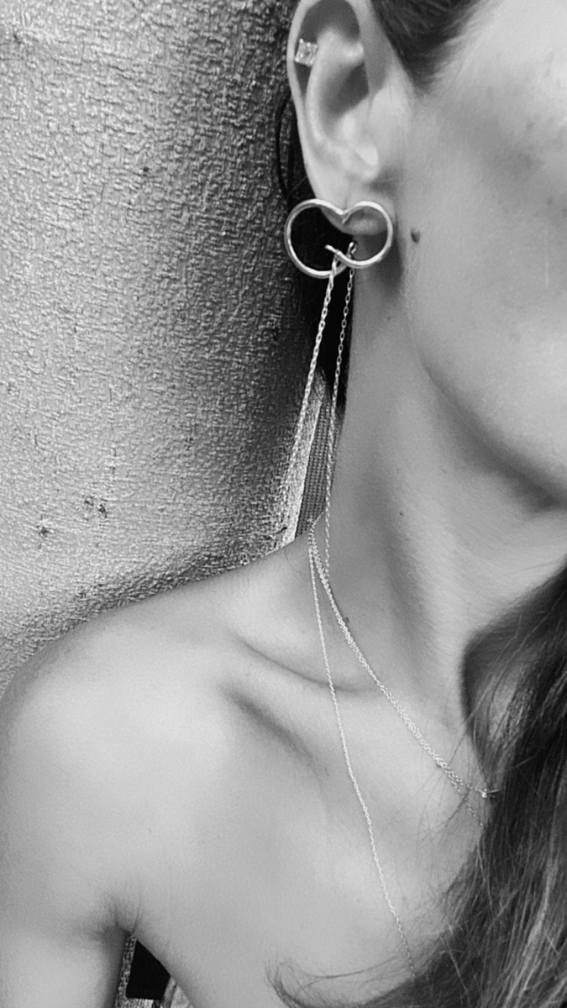 Half Circle Chain Earring