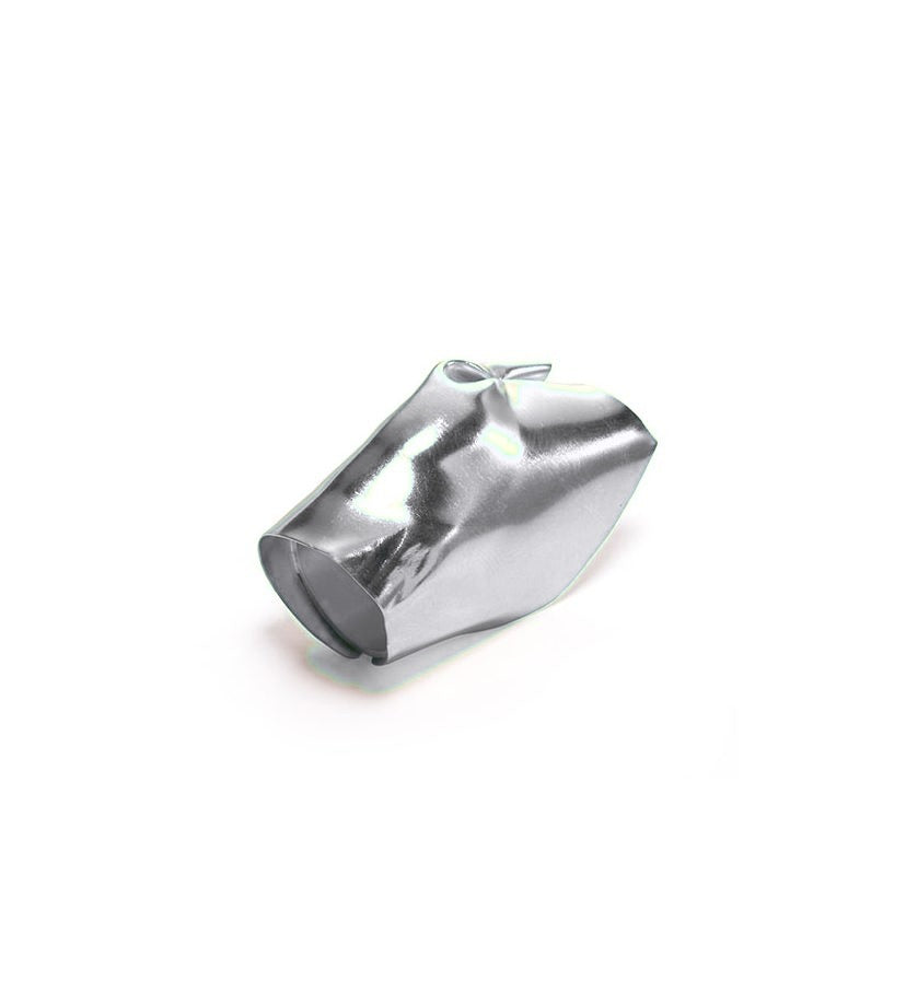 Handmade silver tone dented knuckle statement ring with brass base
