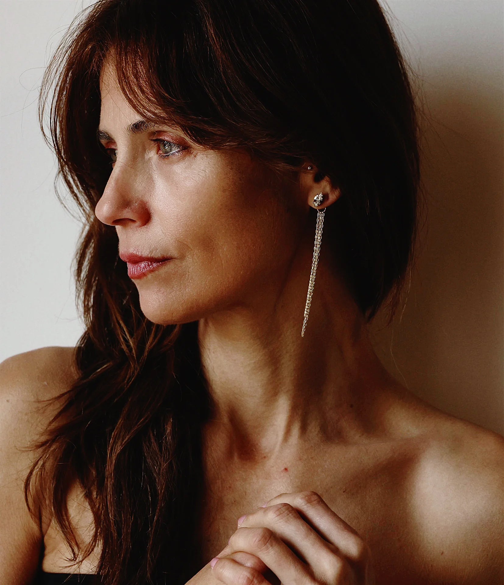 Crystal Tassel Earring (Single) — campaign image