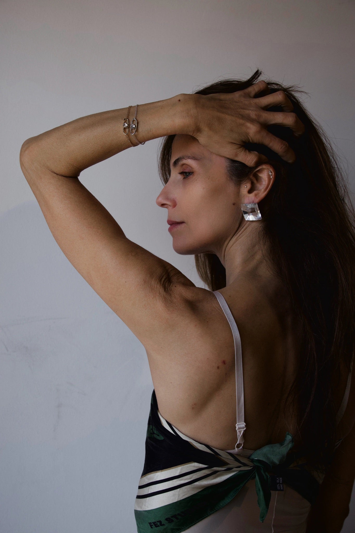 Square Crystal Earrings — campaign image