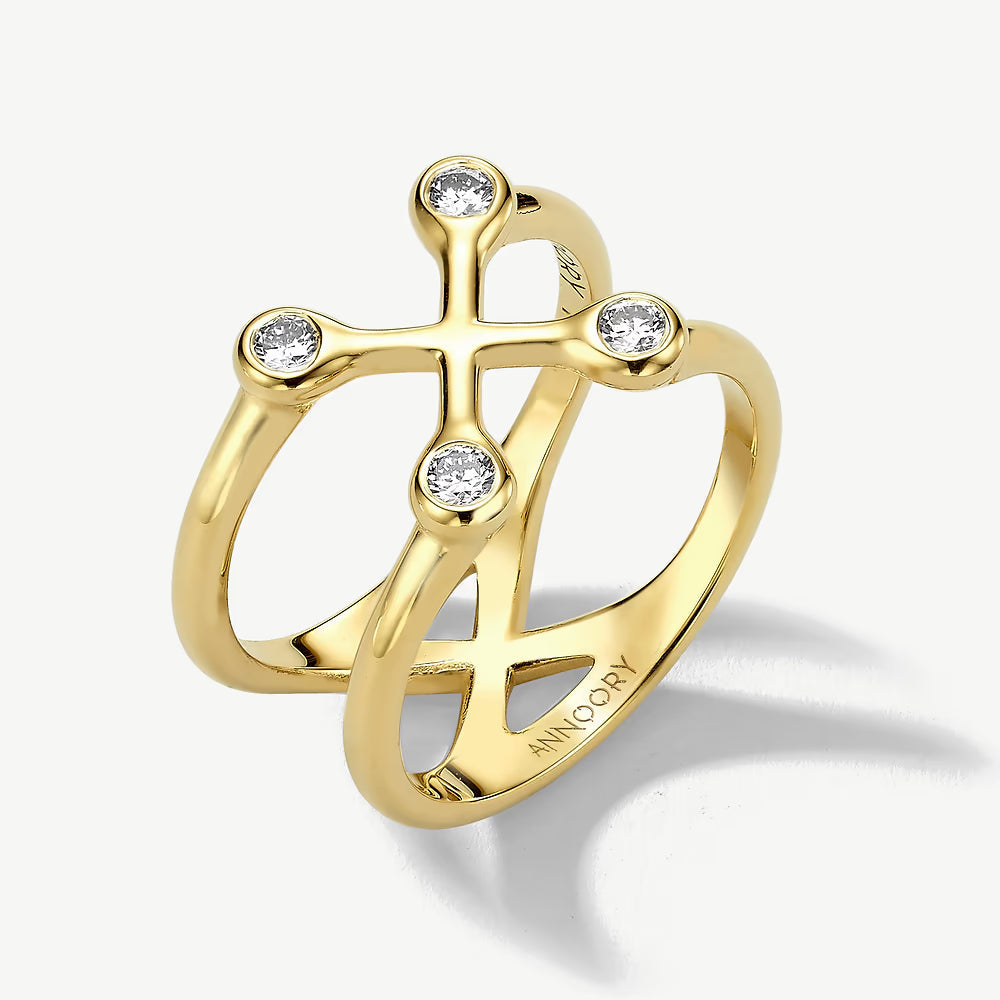 Sacred Balance Diamond Ring - statement ring by Noritamy