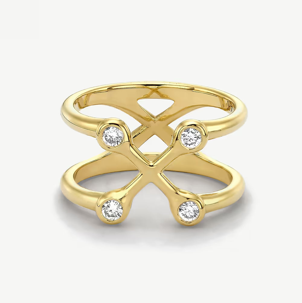 Sacred Balance Diamond Ring - statement ring by Noritamy