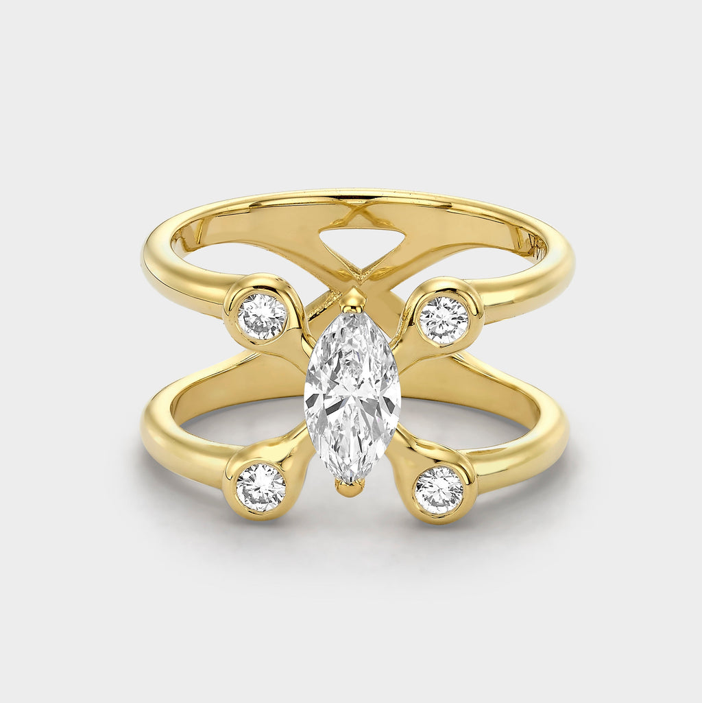 Cosmic Transformer Diamond Balance Ring