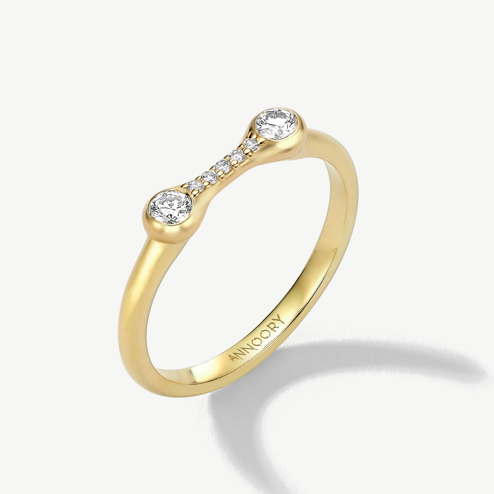 It Takes 2 Diamond Pavé Ring - stacking ring by Noritamy