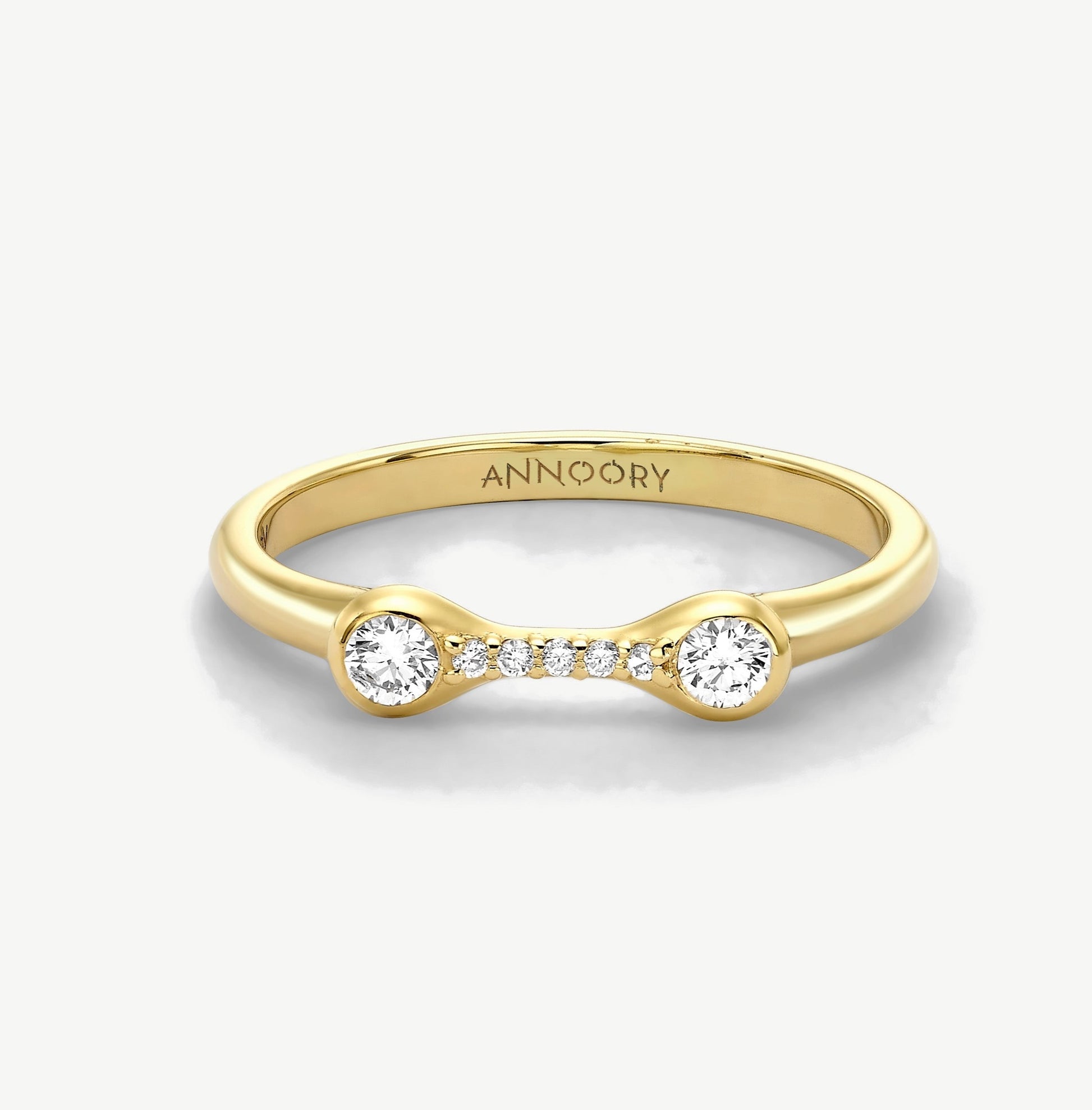 It Takes 2 Diamond Pavé Ring - stacking ring by Noritamy