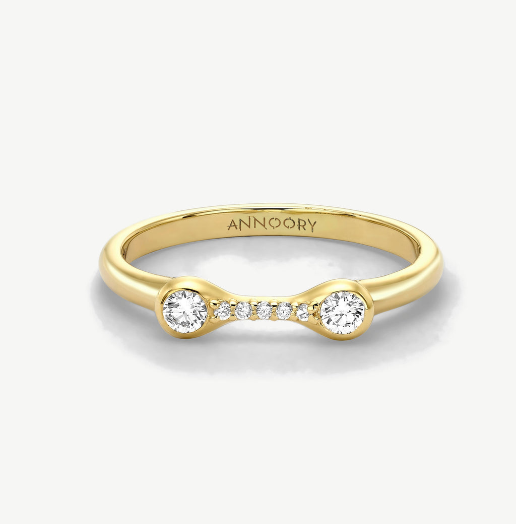 It Takes 2 Diamond Pavé Ring - stacking ring by Noritamy