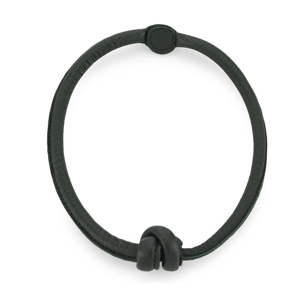 Green Leather knot bracelet