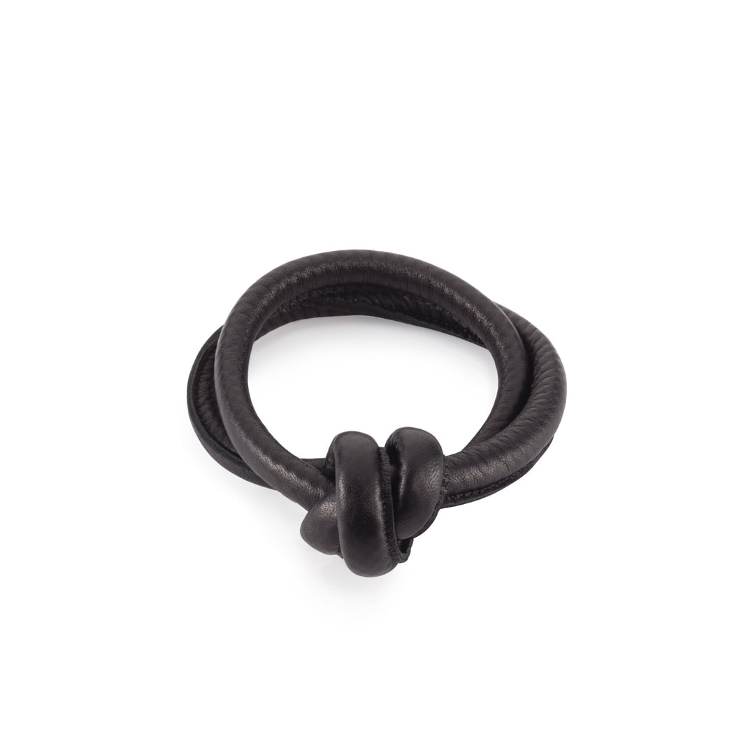 Purple Leather Knot Bracelet